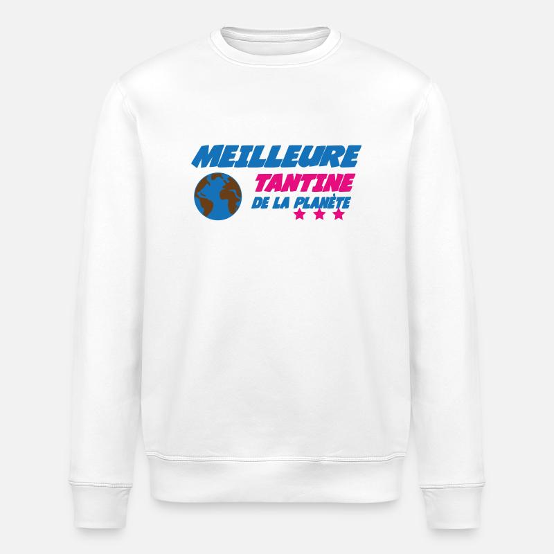 Beste TANTINE der Welt - Stanley/Stella Unisex Bio-Sweatshirt ROLLER - Weiß