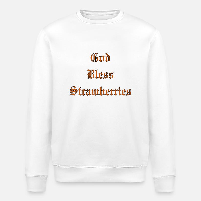 Bénédiction divineFraises - Sweat bio ROLLER Stanley/Stella Unisexe - blanc