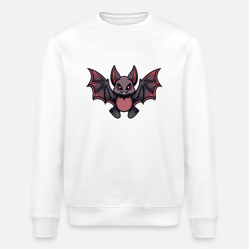 Bat Comic - Stanley/Stella ROLLER Unisex Organic Sweatshirt - white