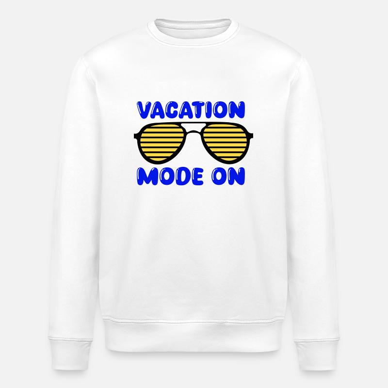 Lunettes de soleil vacances - Sweat bio ROLLER Stanley/Stella Unisexe - blanc