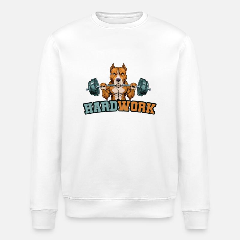 Hard work - Stanley/Stella ROLLER Unisex Organic Sweatshirt - white