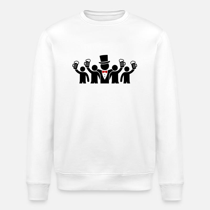 Groom Crew Célibataires - Sweat bio ROLLER Stanley/Stella Unisexe - blanc