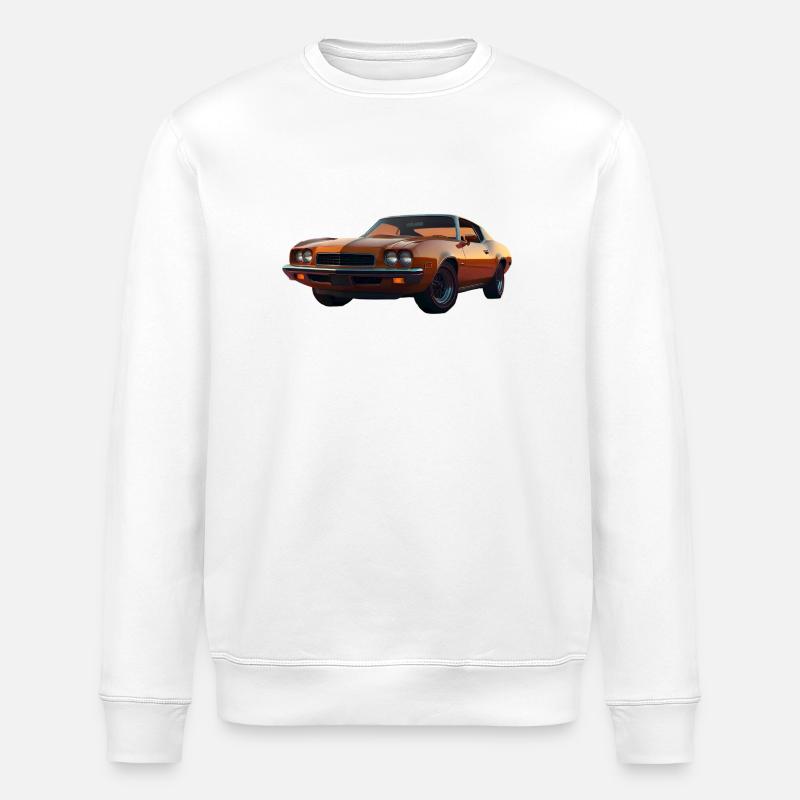 Klassisches Muscle-Car - Stanley/Stella Unisex Bio-Sweatshirt ROLLER - Weiß