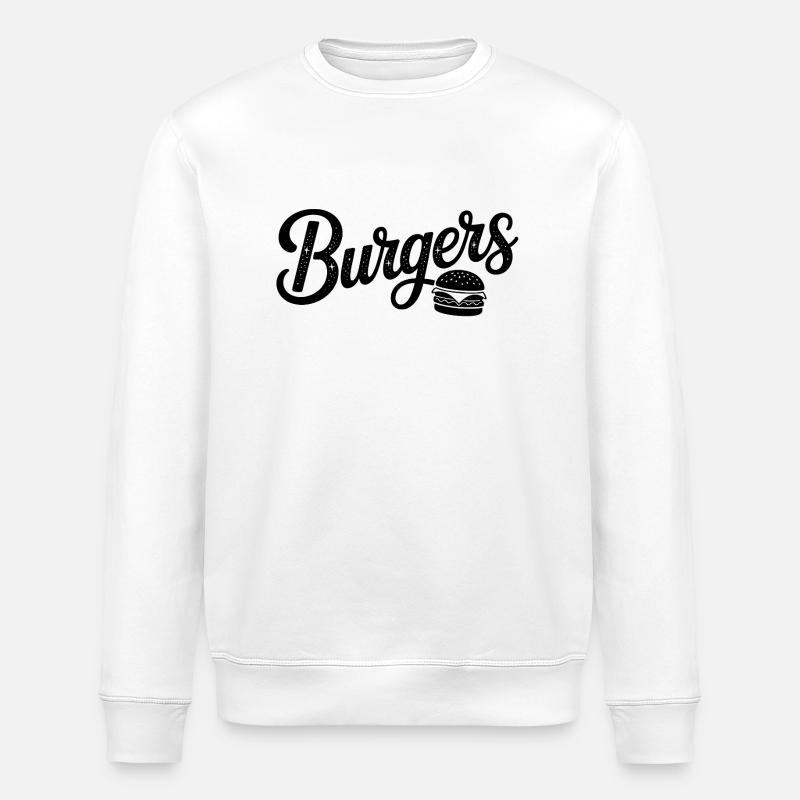 Burger - Cool Fastfood Logo - Sweat bio ROLLER Stanley/Stella Unisexe - blanc