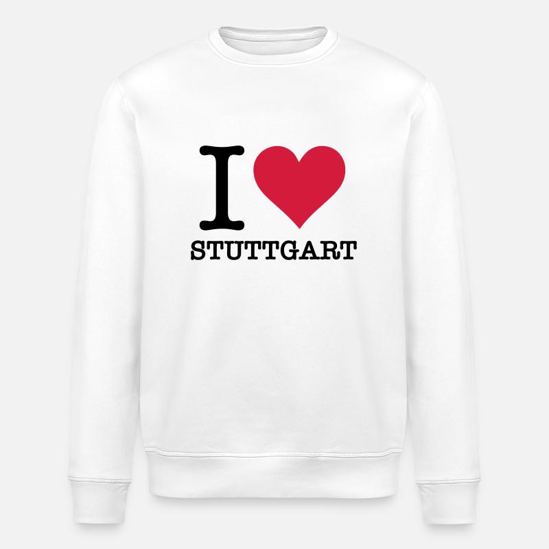 I Love Stuttgart - Stanley/Stella ROLLER Unisex Organic Sweatshirt - white