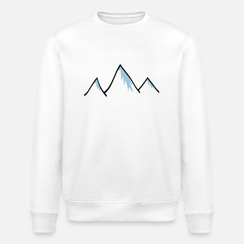 Berge mit Schneekuppe - Stanley/Stella Unisex Bio-Sweatshirt ROLLER - Weiß