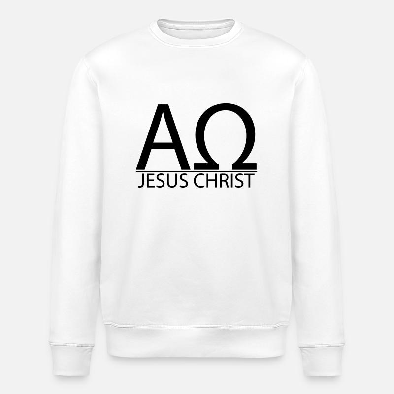 Alpha und Omega - Stanley/Stella Unisex Bio-Sweatshirt ROLLER - Weiß