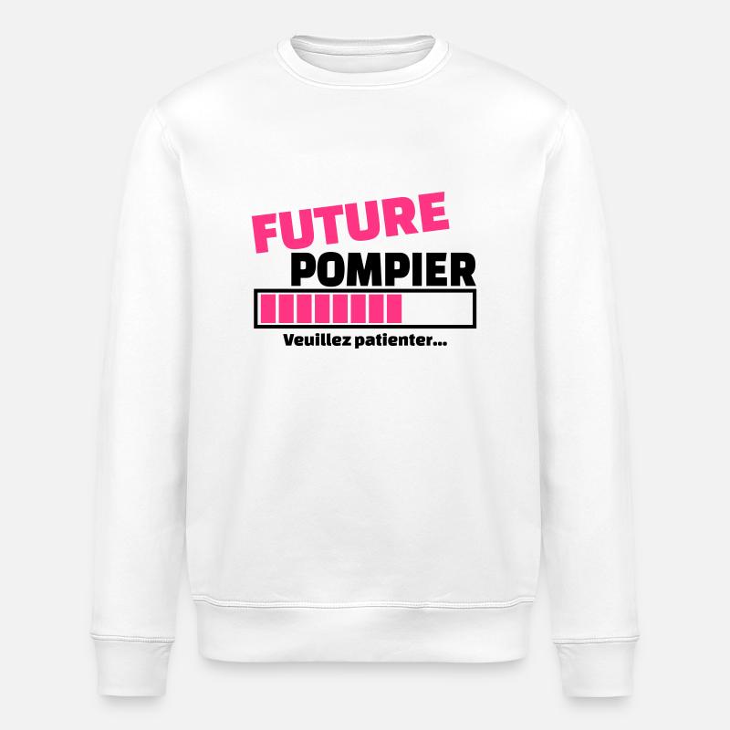 future pompier - Sweat bio ROLLER Stanley/Stella Unisexe - blanc