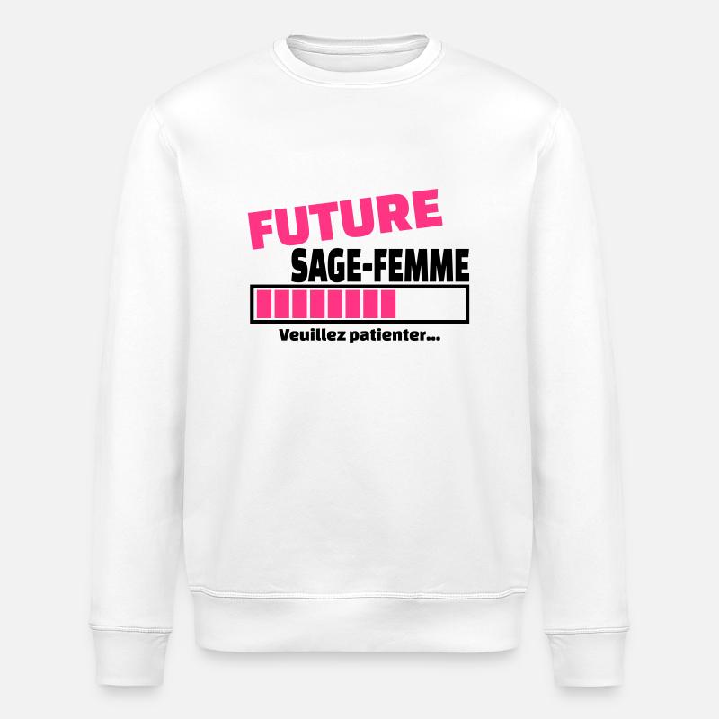future sage-femme - Sweat bio ROLLER Stanley/Stella Unisexe - blanc