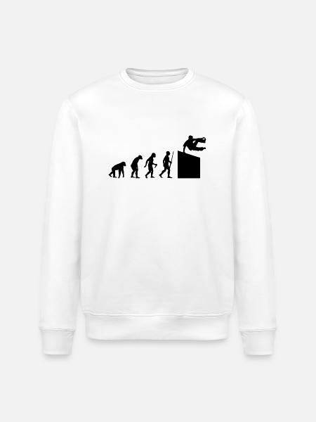 Evolution Parkour - Stanley/Stella Unisex Bio-Sweatshirt ROLLER - Weiß