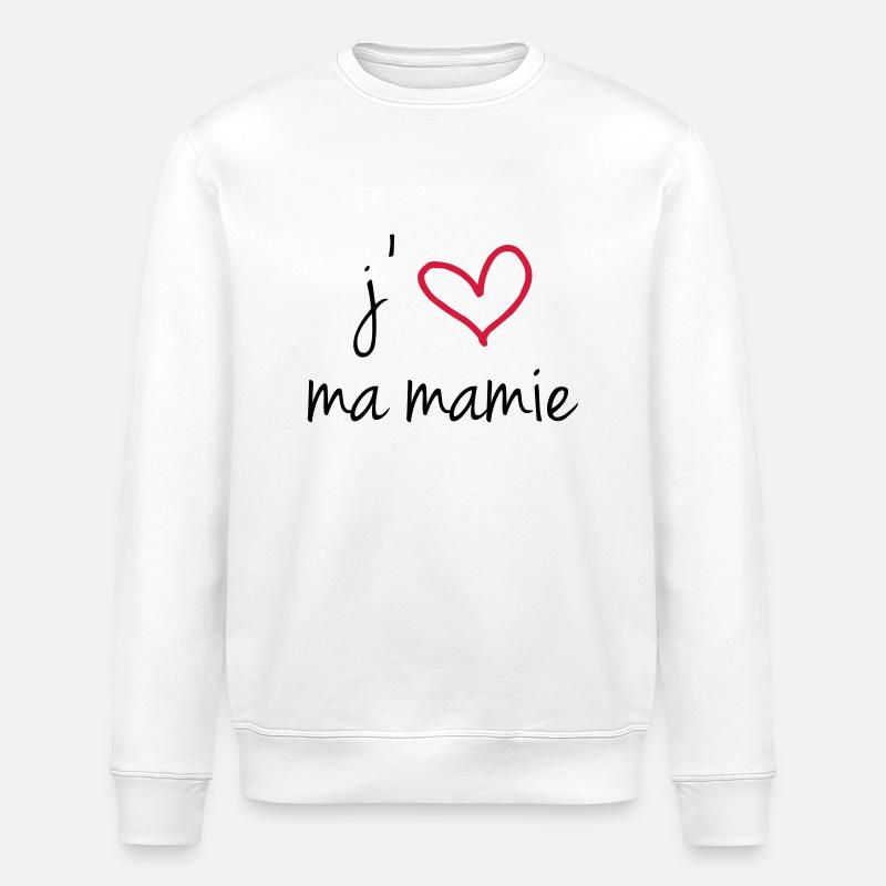 j'aime ma mamie - Sweat bio ROLLER Stanley/Stella Unisexe - blanc