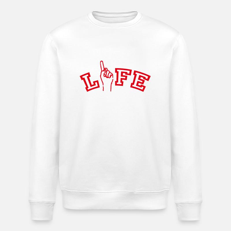 ONE LIFE - Stanley/Stella ROLLER Unisex Organic Sweatshirt - white