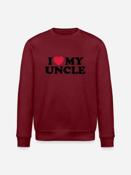 I love my uncle - Stanley/Stella ROLLER Unisex Organic Sweatshirt - white