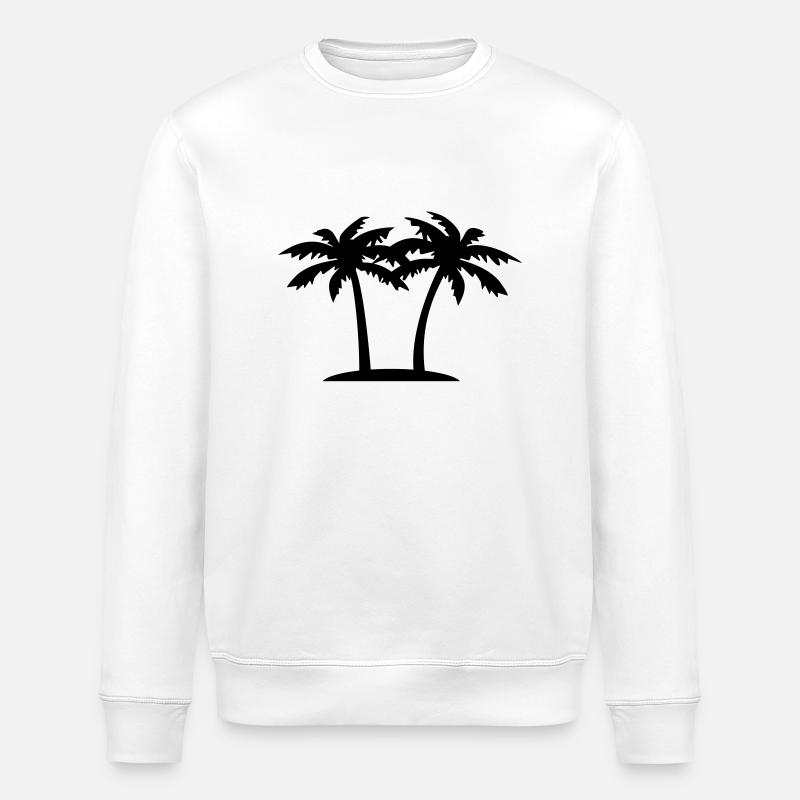 palm_trees__f1 - Sweat bio ROLLER Stanley/Stella Unisexe - blanc