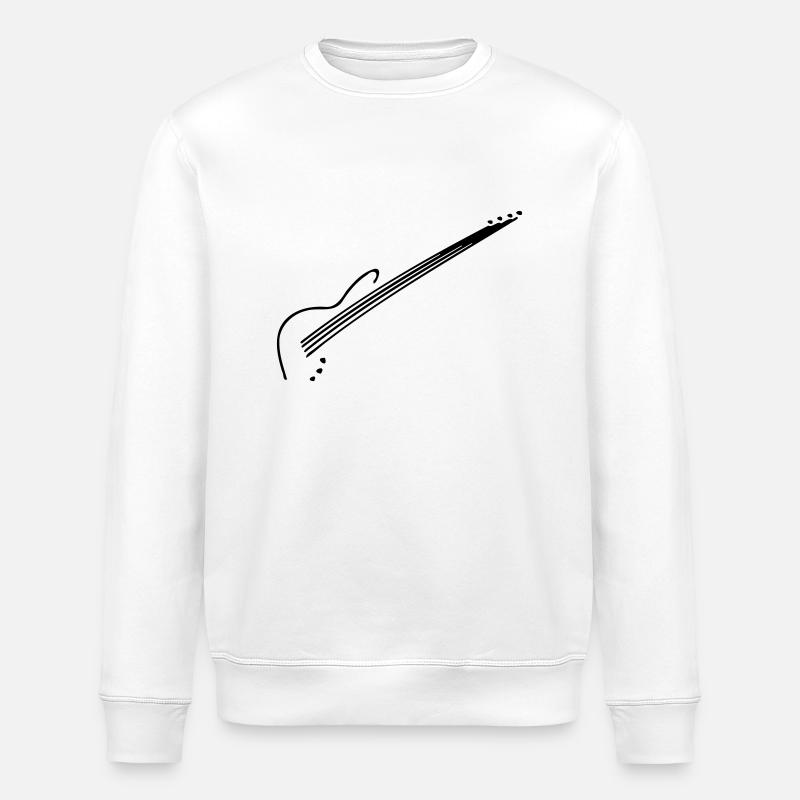 E-bass - Stanley/Stella ROLLER Unisex Organic Sweatshirt - white