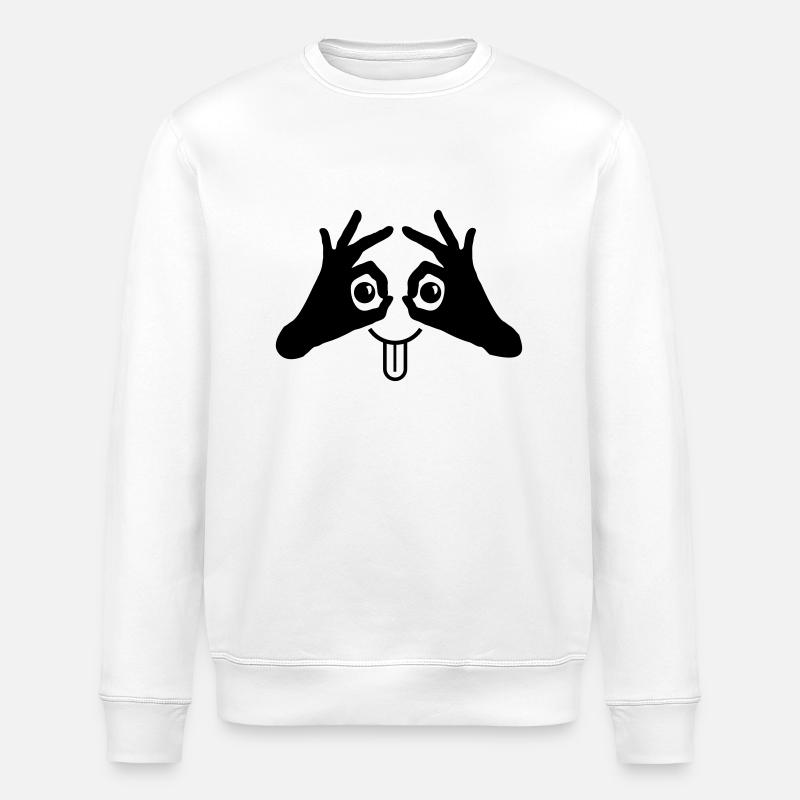 hand_gesicht - Stanley/Stella Unisex Bio-Sweatshirt ROLLER - Weiß