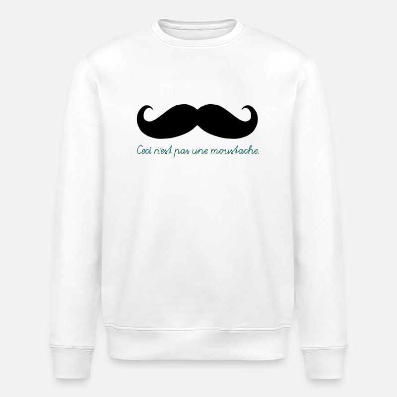 Ceci pas n'est juin moustache - Sweat bio ROLLER Stanley/Stella Unisexe - blanc