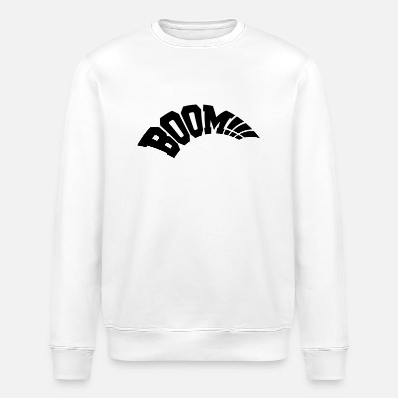 Boom - Stanley/Stella ROLLER Unisex Organic Sweatshirt - white
