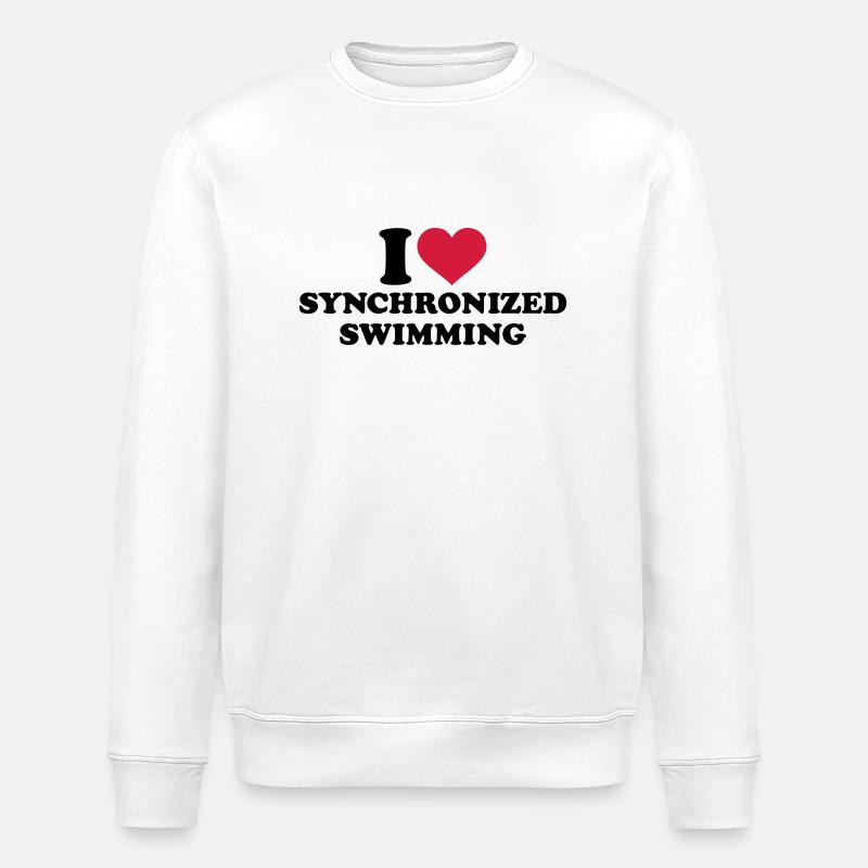 Synchronschwimmen - Stanley/Stella Unisex Bio-Sweatshirt ROLLER - Weiß