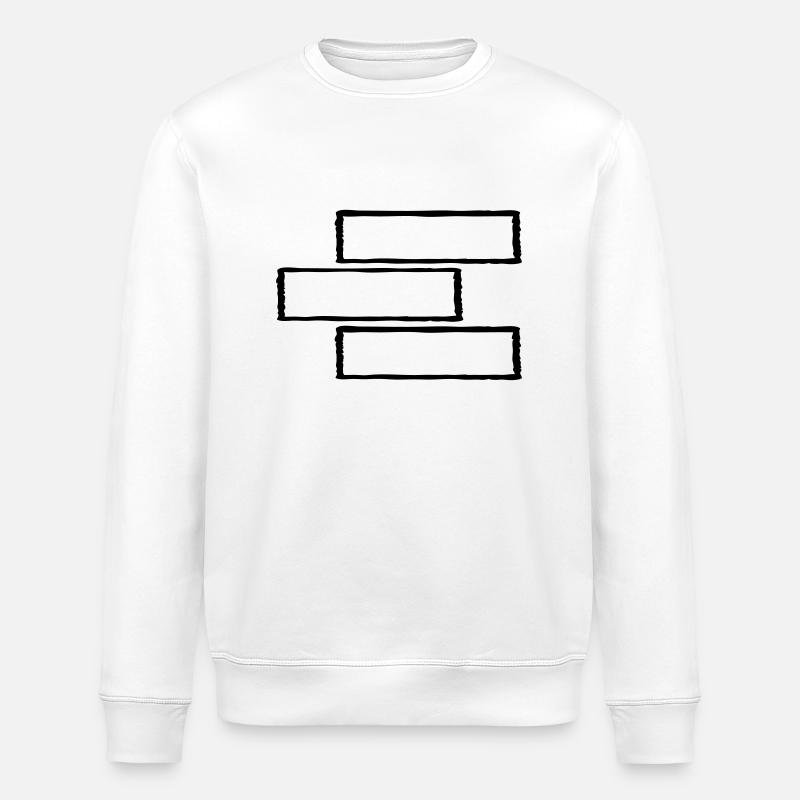 3 Rechteckige Rahmen - Stanley/Stella Unisex Bio-Sweatshirt ROLLER - Weiß