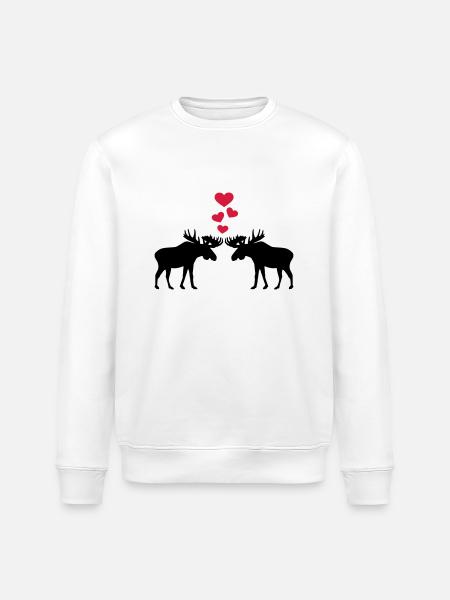 Elks - Stanley/Stella ROLLER Unisex Organic Sweatshirt - white
