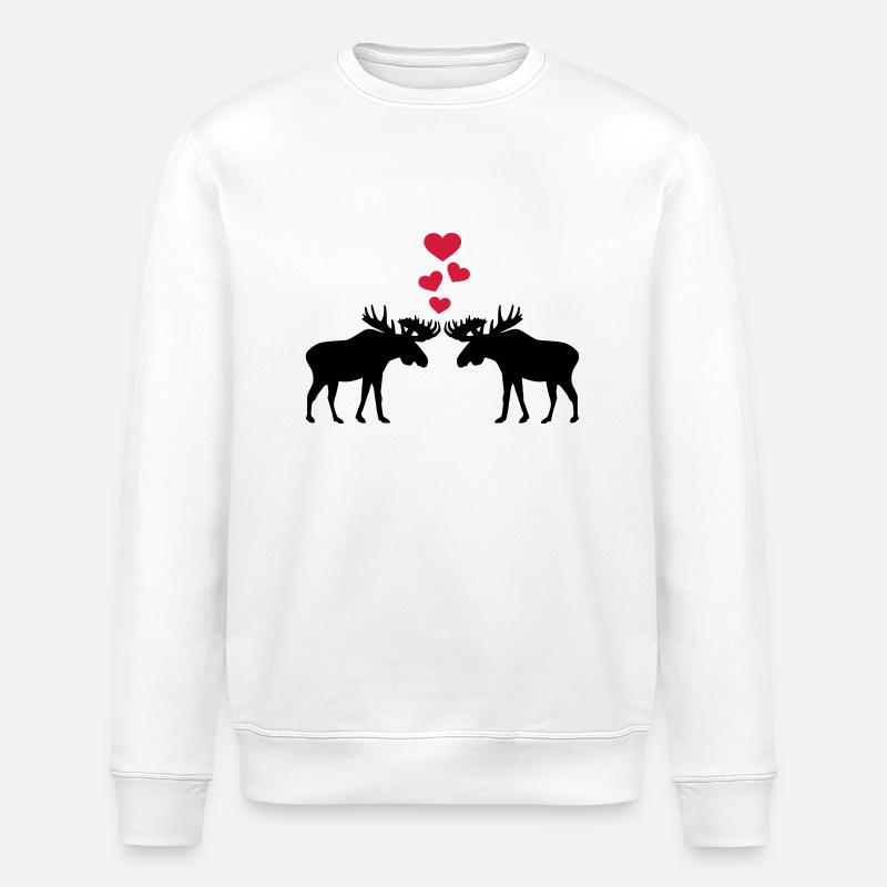 Elch - Stanley/Stella Unisex Bio-Sweatshirt ROLLER - Weiß