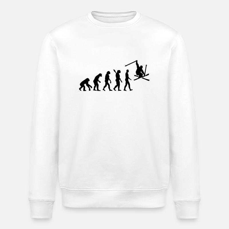 Evolution Ski - Stanley/Stella ROLLER Unisex Organic Sweatshirt - white