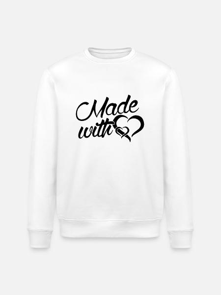 Faite avec coeur - bébé - - Sweat bio ROLLER Stanley/Stella Unisexe - blanc
