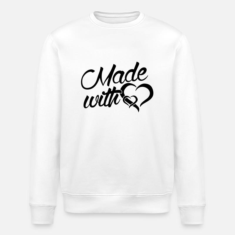 Faite avec coeur - bébé - - Sweat bio ROLLER Stanley/Stella Unisexe - blanc