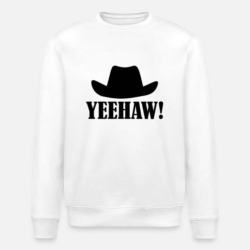 Cowboy Yeehaw - Sweat bio ROLLER Stanley/Stella Unisexe - blanc