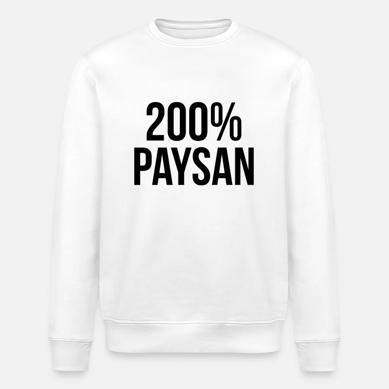 200% Paysan - Sweat bio ROLLER Stanley/Stella Unisexe - blanc