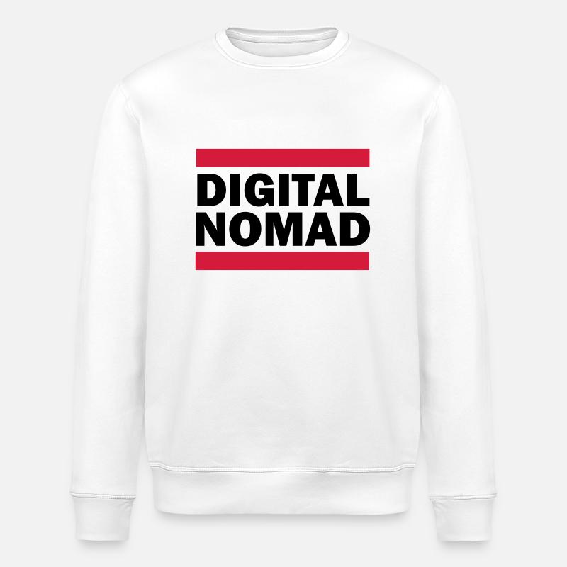 Digital Nomad - Stanley/Stella ROLLER Unisex Organic Sweatshirt - white