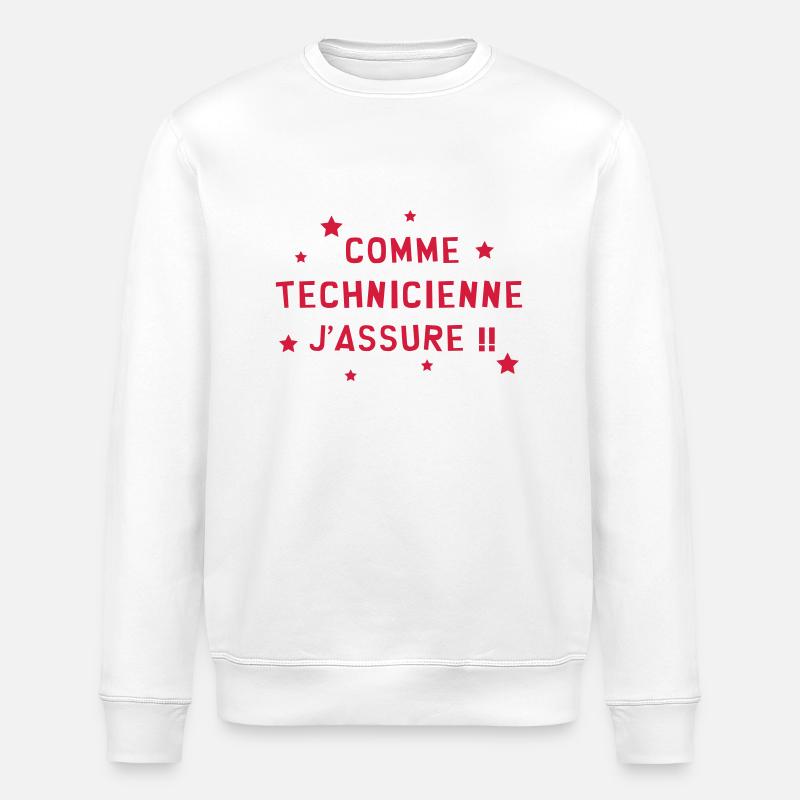 Technicien / Technicienne / Technologie / Pro - Sweat bio ROLLER Stanley/Stella Unisexe - blanc