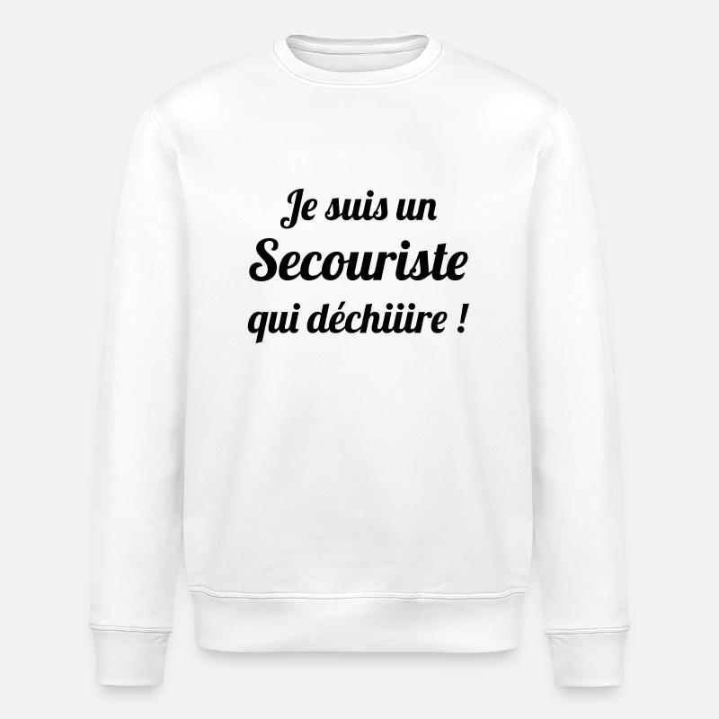 Secourisme / Secouriste / Secours / Secourir - Sweat bio ROLLER Stanley/Stella Unisexe - blanc