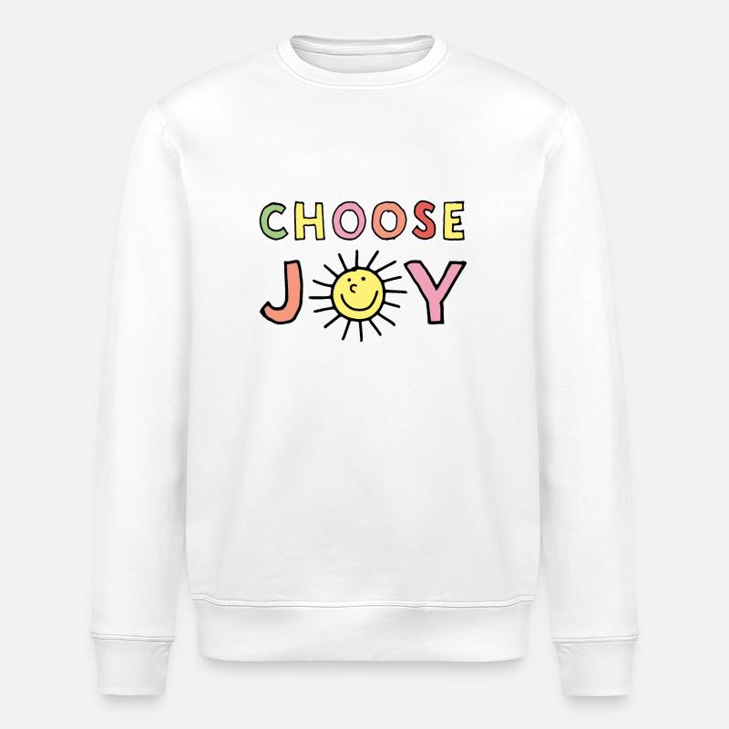 Choose Joy - Stanley/Stella Unisex Bio-Sweatshirt ROLLER - Weiß