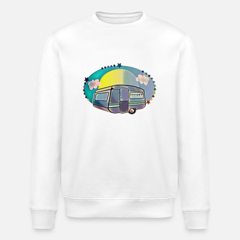 Camping campers caravane Amour - Sweat bio ROLLER Stanley/Stella Unisexe - blanc