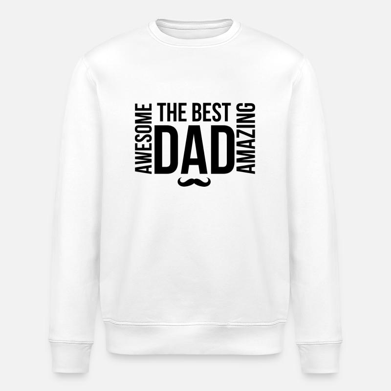 Awesome DAD - Stanley/Stella ROLLER Unisex Organic Sweatshirt - white