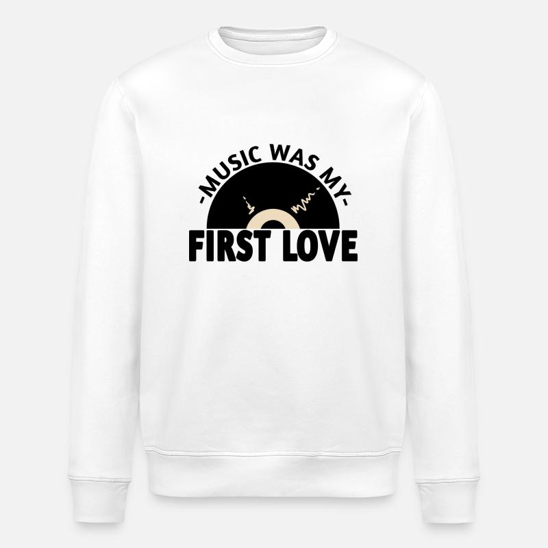 Oldschool - Langspielplatten - Stanley/Stella Unisex Bio-Sweatshirt ROLLER - Weiß
