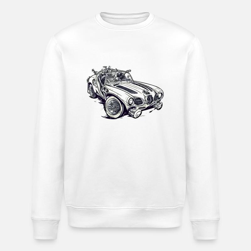 Zeitloses Auto - Stanley/Stella Unisex Bio-Sweatshirt ROLLER - Weiß