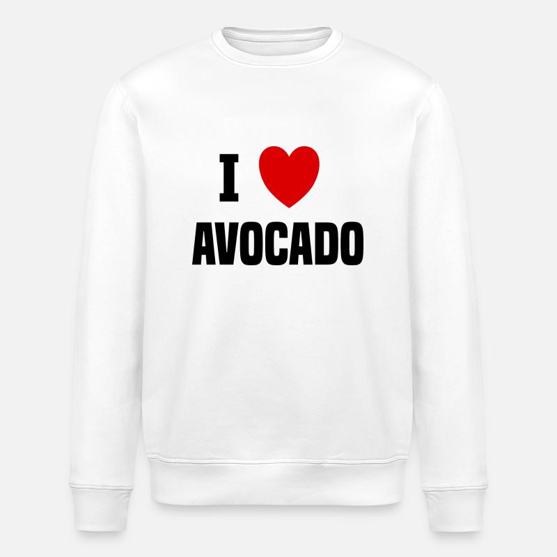 Ich liebe Avocado - Stanley/Stella Unisex Bio-Sweatshirt ROLLER - Weiß