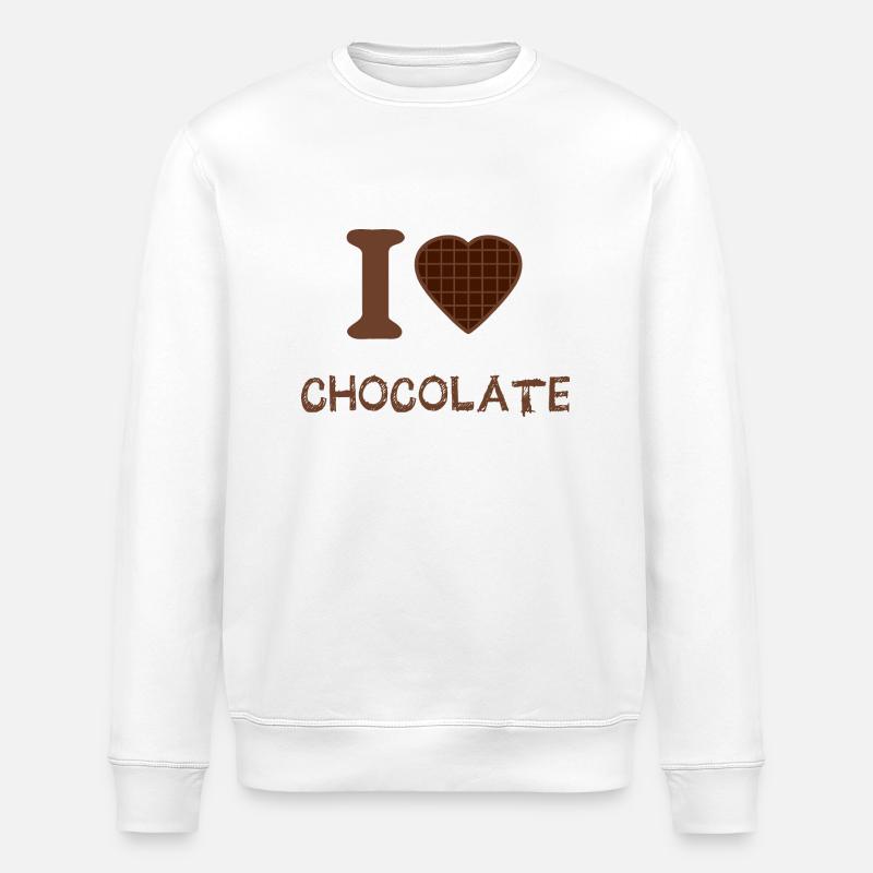 J’adore le chocolat - Sweat bio ROLLER Stanley/Stella Unisexe - blanc