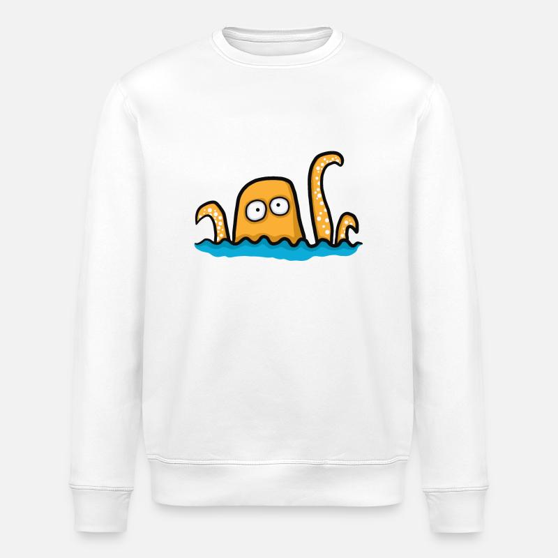 drôle de poulpe géant - Sweat bio ROLLER Stanley/Stella Unisexe - blanc