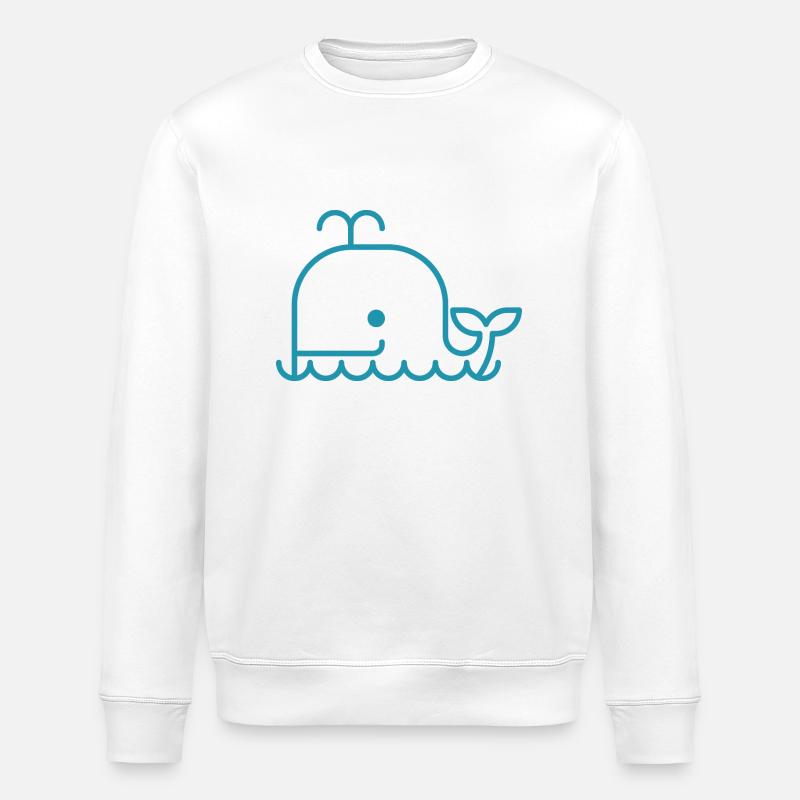 Whale - Stanley/Stella Unisex Bio-Sweatshirt ROLLER - Weiß