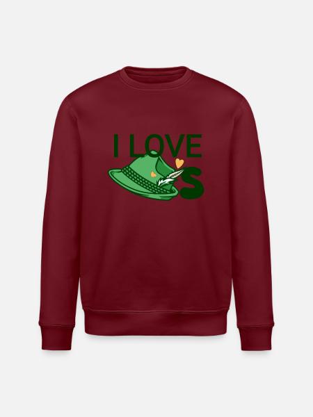 I love hats - Stanley/Stella ROLLER Unisex Organic Sweatshirt - white