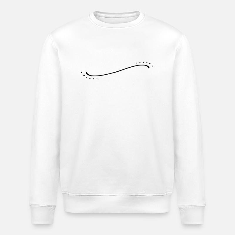 Curved Dots Line - Stanley/Stella ROLLER Unisex Organic Sweatshirt - white