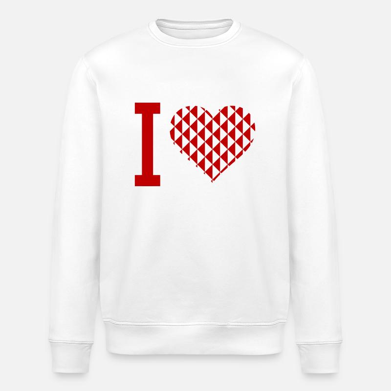 i heart - Stanley/Stella ROLLER Unisex Organic Sweatshirt - white