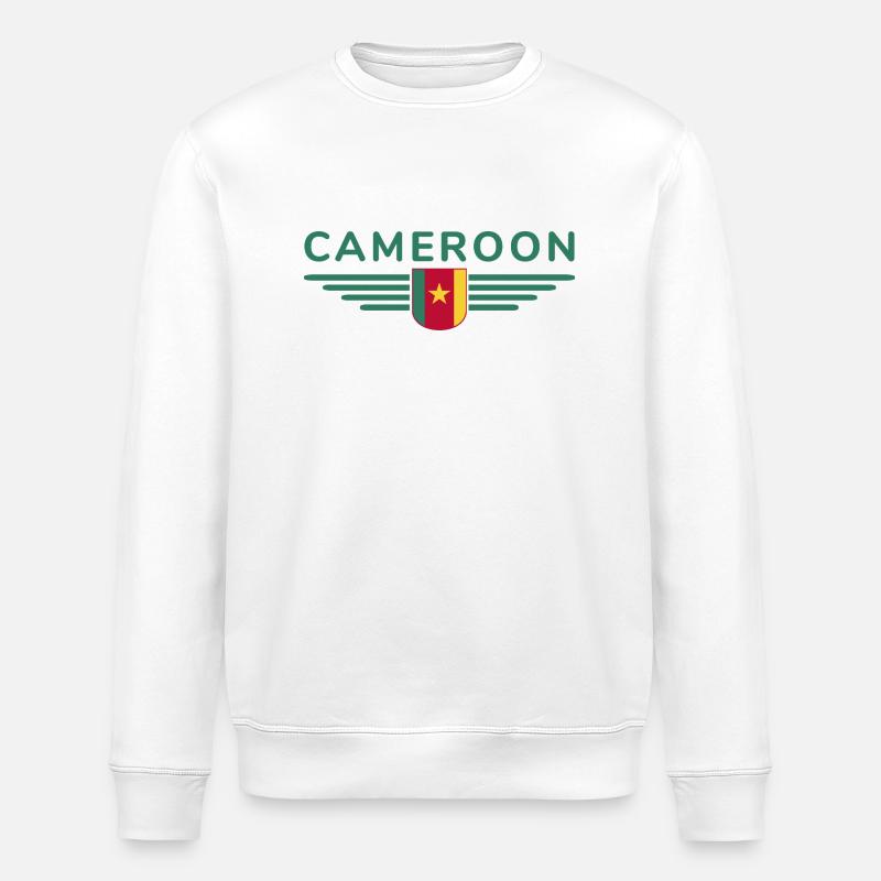 Cameroon Design – Pride and Diversity - Stanley/Stella ROLLER Unisex Organic Sweatshirt - white