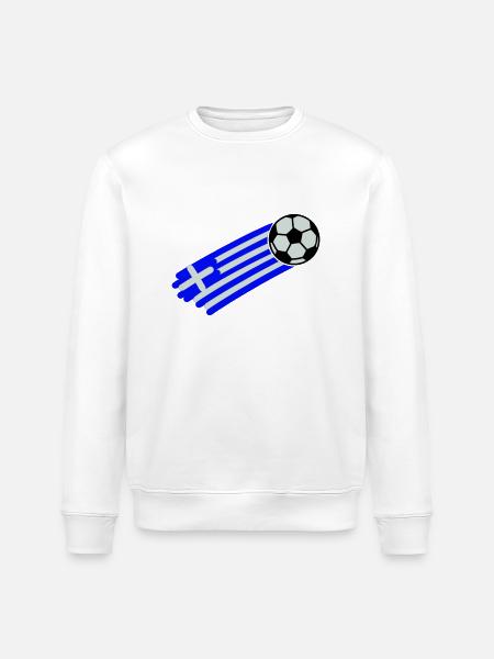 greece flag - Stanley/Stella ROLLER Unisex Organic Sweatshirt - white