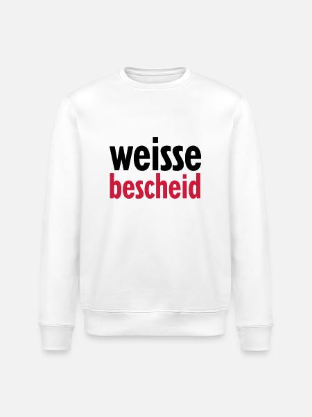 weissebescheid - Stanley/Stella Unisex Bio-Sweatshirt ROLLER - Weiß