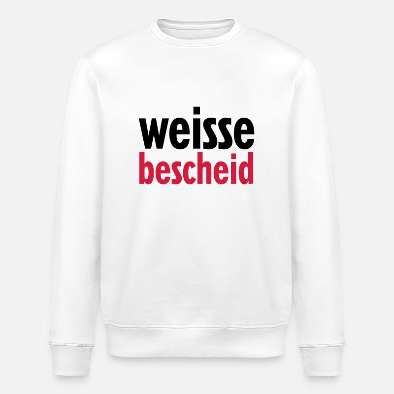 weissebescheid - Stanley/Stella Unisex Bio-Sweatshirt ROLLER - Weiß